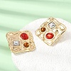 304 Stainless Steel Rhinestone Stud Earrings SA-CBAF6AD-26G-B-3