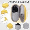 1Pc Oval PU Leather & Velvet Glasses Case AJEW-CN0007-23-6