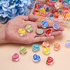90Pcs 9 Colors Transparent Enamel Acrylic Beads TACR-CD0001-06-4