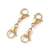 304 Stainless Steel Double Lobster Claw Clasps STAS-E163-57G-E-1