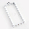 Rack Plating Alloy Rectangle Open Back Bezel Pendants LS-PALLOY-S047-11D-FF-2