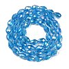 Transparent Electroplate Glass Beads Strands EGLA-N013-T8mm-B17-2