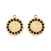 304 Stainless Steel Rhinestone Pendants STAS-Z202-05G-03-1