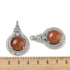 Synthetic Goldstone with Clear Cubic Zirconia Pendants G-G133-01P-20-3