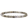 Natural Labradorite Beads Stretch Bracelets RM4767-3-1