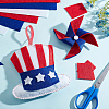 30 Sheets 3 Colors Independence Day Theme Squares Felt Fabric DIY-BC0004-38-5