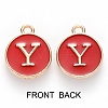 Golden Plated Enamel Alloy Charms ENAM-SZ0001-26C-Y-3