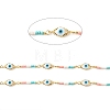 Glass Evil Eye Link Chain CHC-E024-12G-2