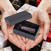 1Pc Natural Amethyst Bullet Macrame Pouch Pendant Alloy Chain Necklaces NJEW-PA0001-01B-7
