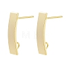 Brass Stud Earrings Findings EJEW-B063-11G-1