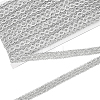 Polyester Braided Metallic Lace Trim SRIB-WH0011-180B-02-1