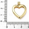 Heart Brass Locket Pendants KK-L257-05G-3