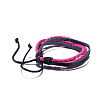 Adjustable Retro Braided Leather Multi-strand Bracelets BJEW-BB16036-E-6