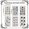 Gorgecraft 12 Sheets 6 Style Cool Sexy Body Art Removable Temporary Tattoos Paper Stickers DIY-GF0007-12-2