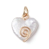 Natural Keshi Pearl Heart Charms PALLOY-JF04809-01-3