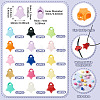 30Pcs 15 Colors Baking Paint Opaque Acrylic Beads ACRP-TA0001-05-4