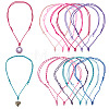 12Pcs 12 Colors Polyester & Spandex Cord Necklace Making AJEW-TAC00071-1