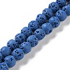 Synthetic Lava Rock Dyed Beads Strands G-H311-08A-09-1