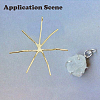925 Sterling Silver 6 Claw Prongs Pendant Blank Cabochon Settings STER-D310-01S-4