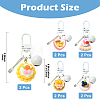 8Pcs Resin Cake & Iron Bell & Alloy Fork Pendant Decorations HJEW-YW00279-2