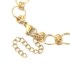 304 Stainless Steel Rings Link Chain Bracelet BJEW-TA00334-03-4