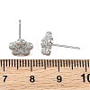 SHEGRACE Brass Micro Pave Cubic Zirconia Stud Earrings XGRQ4N068-711P-3