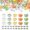 50Pcs 5 Colors Transparent Resin Rondelle European Beads RESI-TA0005-63A-1