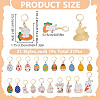 Easter Rabbit & Egg Alloy Enamel Locking Stitch Markers HJEW-GO00108-2