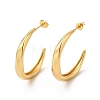 Rack Plating Brass Twist Ring Stud Earrings for Women EJEW-P221-49G-1