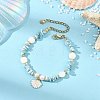 Shell Shape Alloy Enamel Charm Bracelets BJEW-JB13913-1
