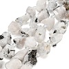 Raw Rough Natural Tourmalinated Quartz Beads Strands GG-CBA0B77-A13-01-2