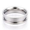 201 Stainless Steel Grooved Finger Ring Settings RJEW-TAC0017-6mm-01A-1