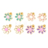 Valentine's Day Brass Stud Earrings EJEW-D359-01G-4