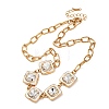 304 Stainless Steel Rhinestone Star Pendant Necklaces for Women NJEW-T021-03G-2