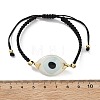 Evil Eye Acrylic Link Bracelets BJEW-U027-01G-7