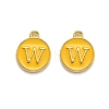 Golden Plated Alloy Enamel Charms ENAM-Q437-13W-1