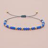 Glass & Brass Round Beads Braided Bead Bracelets RD6595-9-1