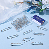 30Pcs Iron Brooch Findings IFIN-SC0002-09-6