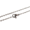 Non-Tarnish 304 Stainless Steel Unisex Cable Chain for Necklace X-STAS-P045-01P-B-1