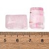 2-Hole Baking Paint Transparent Glass Beads GL-CBA5BF9-01E-3