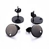 304 Stainless Steel Stud Earring Findings Ion Plating(IP) LS-STAS-K184-01-03B-1
