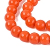 Opaque Solid Color Glass Beads Strands GLAA-T032-P6mm-18-4