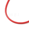 Braided Round Waxed Polyester Cord with Double Iron Lobster Claw Clasps FB-CBAA2E5-01-3
