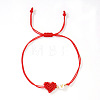 Brass & Resin Beads Braided Bead Bracelets BH1312-22-1