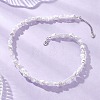 Plastic Imitation Pearl with Cat Eye Round and Nuggets Beaded Necklaces for Women NJEW-JN05714-1