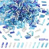 600Pcs 6 Styles Transparent Glass Twist Bugle Beads EGLA-YW0005-76-1