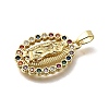 Brass Micro Pave Cubic Zirconia Pendants KK-P336-01G-G-2