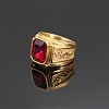 304 Stainless Steel with Cubic Zirconia Dragon Pattern Finger Rings for Men FS-WGD623F-08-1