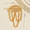 Brass Micro Pave Cubic Zirconia Hair Barrettes FR3076-2