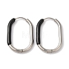Oval Ion Plating(IP) 304 Stainless Steel Hoop Earrings for Women EJEW-L287-038P-01-1